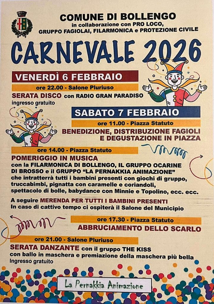 carnevale bollengo 2026